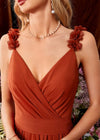 Robe longue terracotta mariage