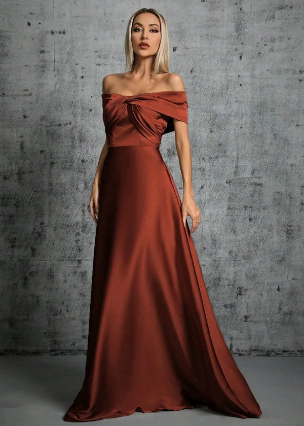 Robe mère de la mariée terracotta