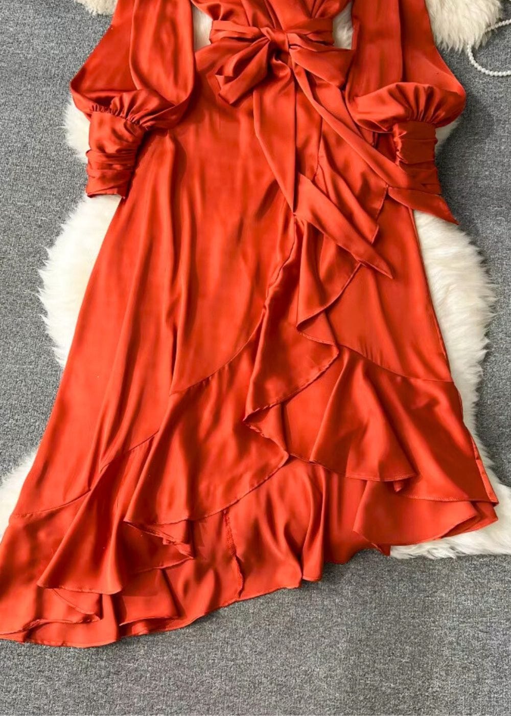 Robe portefeuille terracotta