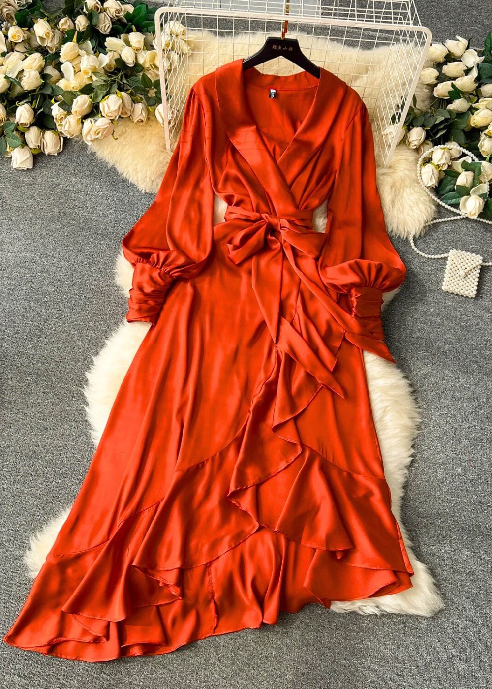 Robe portefeuille terracotta