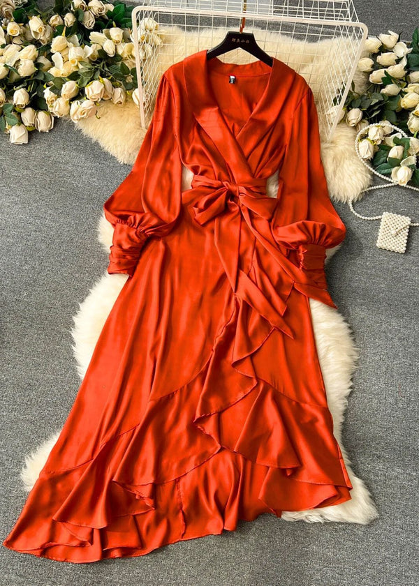 Robe portefeuille terracotta