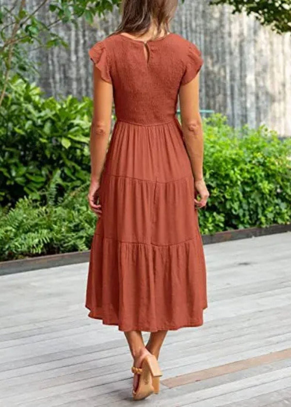 Robe rétro terracotta