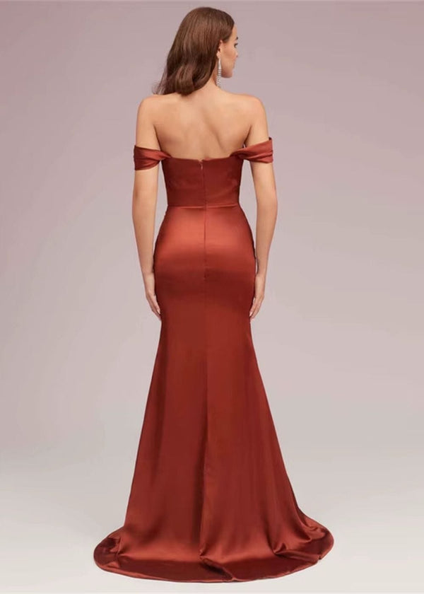 Robe sirène terracotta
