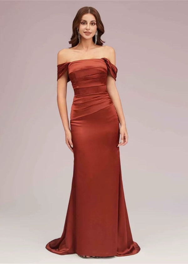 Robe sirène terracotta