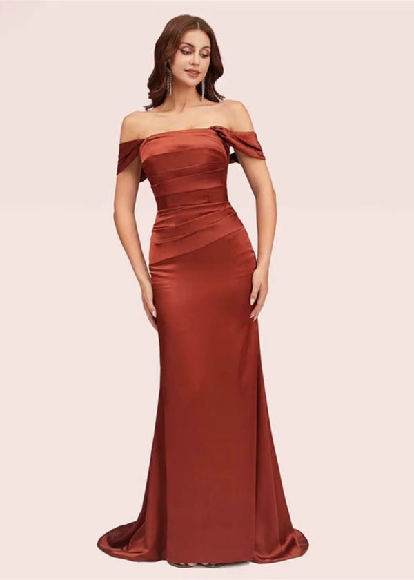 Robe sirène terracotta
