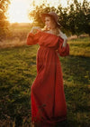 Robe terracotta femme enceinte
