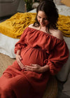 Robe terracotta femme enceinte