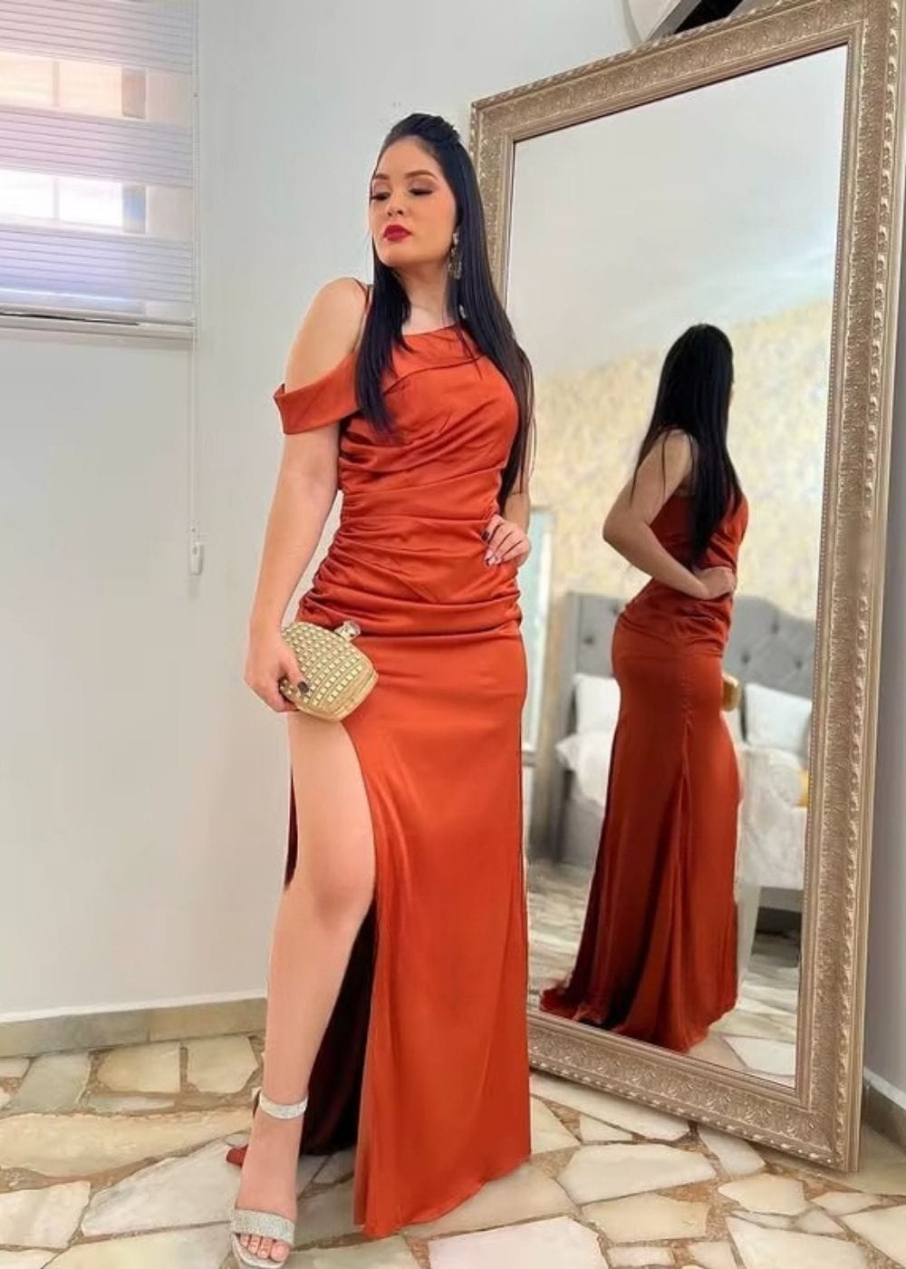 Robe terracotta femme mariage
