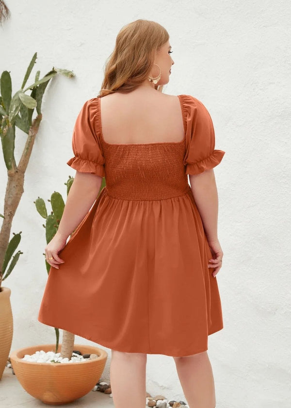 Robe terracotta grande taille