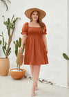 Robe terracotta grande taille