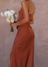 Tenue mariage femme terracotta